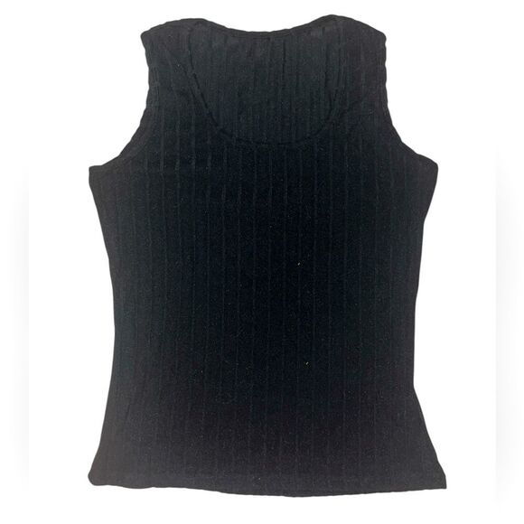 Women’s Black Ribbed Tank Top - Picture 1 of 3